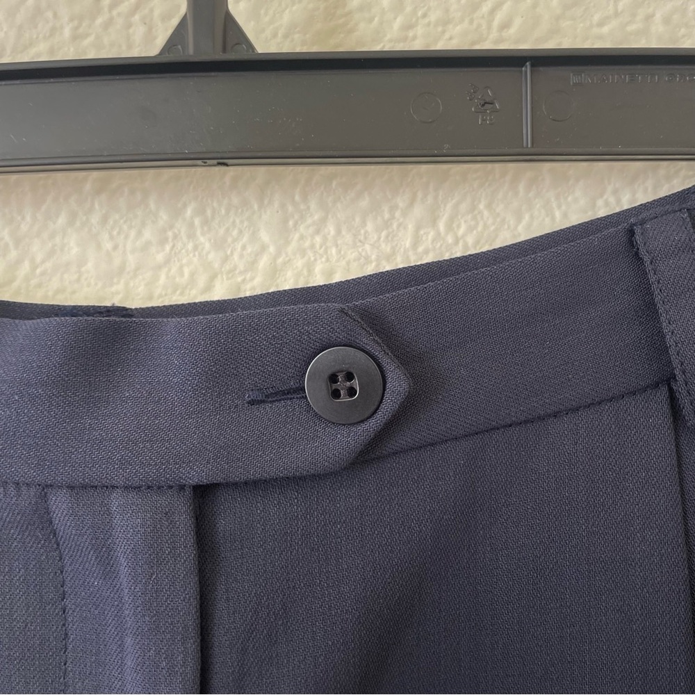 Doncaster High Waisted Wool Trousers/Slacks Navy Blue Size 10 - Picture 4 of 16